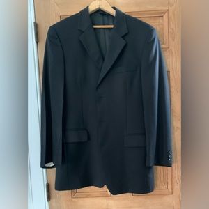 Jos. A. Bank black wool suit. 40/34. Please see tailor’s notes & photos.
